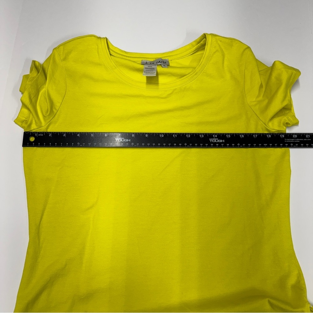 A La Carte Neon Yellow Short Sleeve Crewneck Tee - Picture 5 of 7